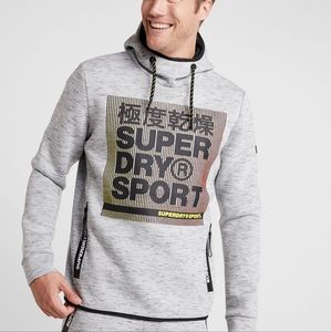 NWOT SUPERDRY graphic grey hoodie sweater